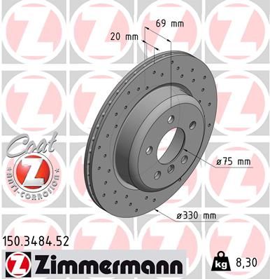 34216898733Z2 150.3484.52 Brake Disc