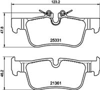 34201543683H 34201543683 34 20 1 543 683 1543683 8DB 355 021-681 MINI F57 BEV -  Brake Pad Set, disc brake