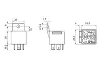 61311243207BO3 61311243207 61 31 1 243 207 1243207 0 332 019 801 BMW E12 -  Relay, main current
