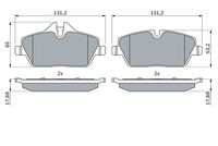 34116772892BO2 34116772892 34 11 6 772 892 6772892 0 986 494 120  Brake Pad Set, disc brake